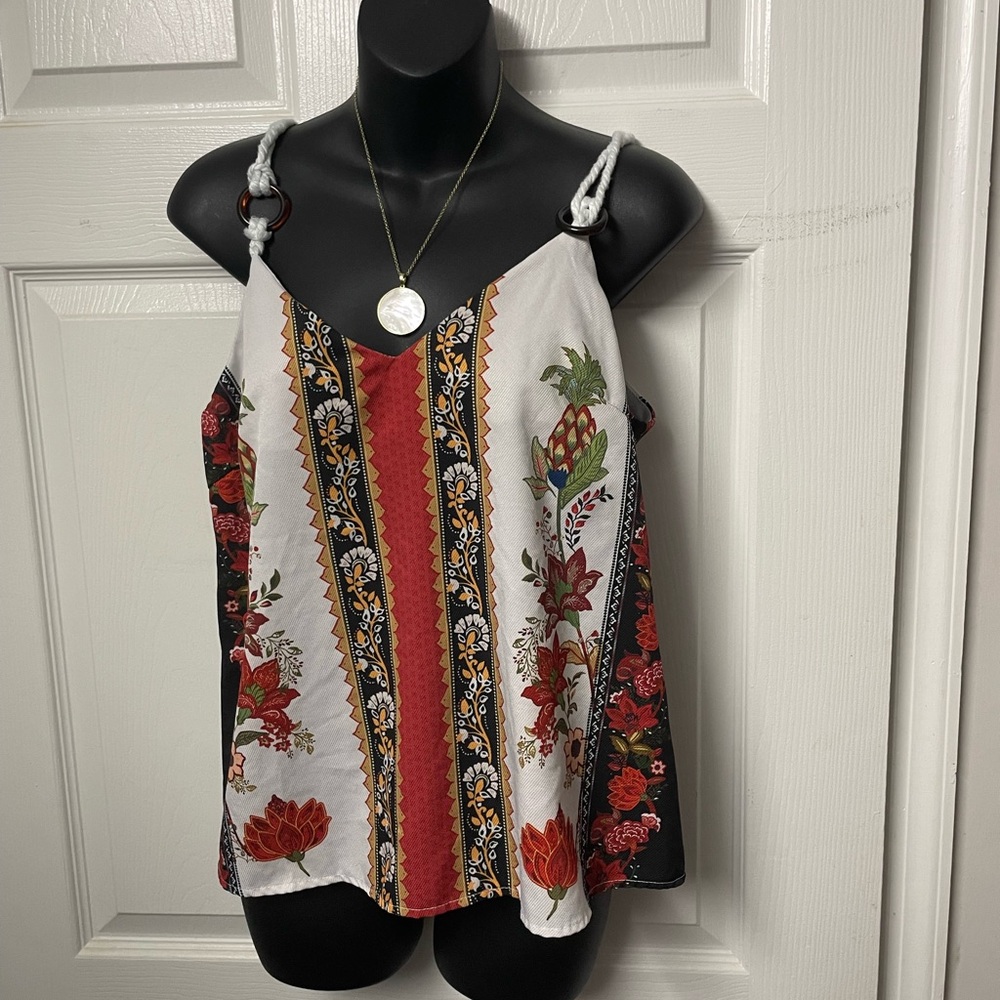 Floral Print Women's Top - Multicolor